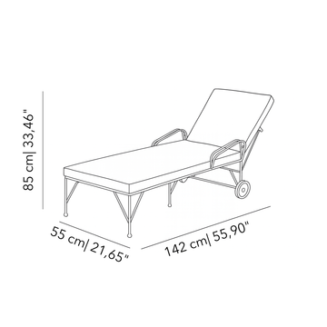Eden iron outdoor lounge chair by Il Bronzetto - view 3