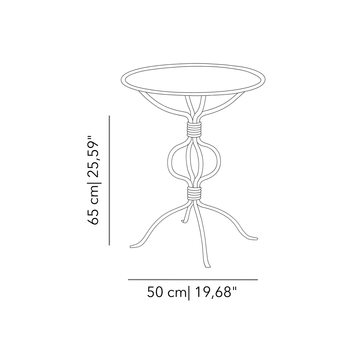 Eden Antibes iron outdoor side table by Il Bronzetto - view 3