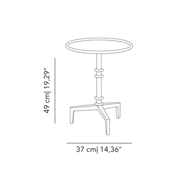 Eden Marseille iron outdoor side table by Il Bronzetto - view 3