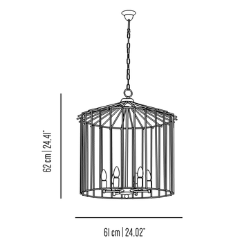 Cage chandelier by Il Bronzetto - view 5