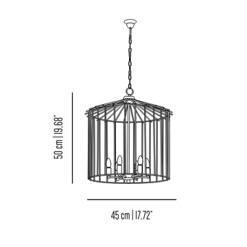 Cage chandelier by Il Bronzetto - view 4