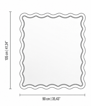 Urban waves brass mirror by Il Bronzetto - view 2