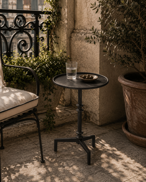Eden Marseille iron outdoor side table by Il Bronzetto - view 2