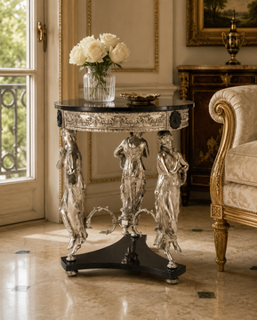 Palmira Akantus four leg table with green table top by Il Bronzetto - view 9