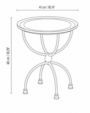 Eden Nice iron outdoor coffee table by Il Bronzetto - view 3
