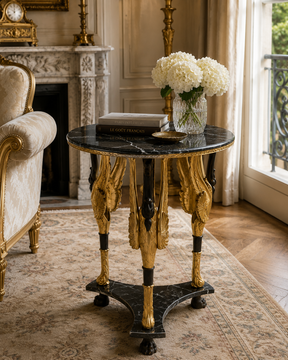 Palmira Akantus four leg table with green table top by Il Bronzetto - view 7
