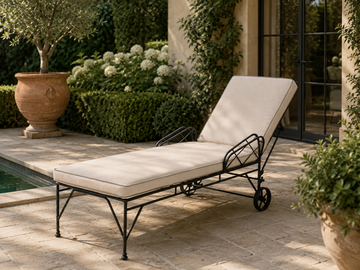 Eden iron outdoor lounge chair by Il Bronzetto - view 2