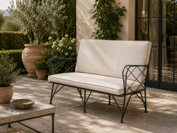 Eden iron outdoor sofa by Il Bronzetto - view 2
