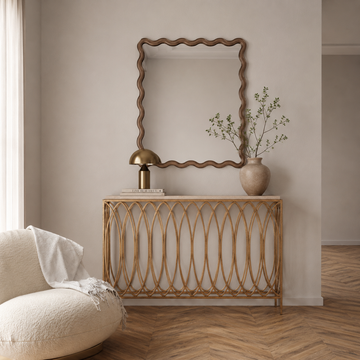 Urban waves brass mirror by Il Bronzetto - view 3