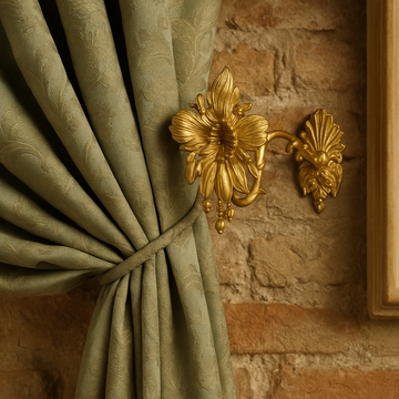 Flora Iris - brass embrasse by Il Bronzetto - view 2
