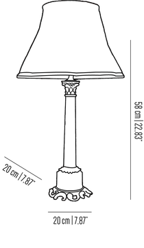 Palmira Laurum table lamp by Il Bronzetto - view 2