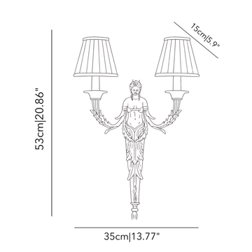 Mytho Clio wall light by Il Bronzetto - view 2