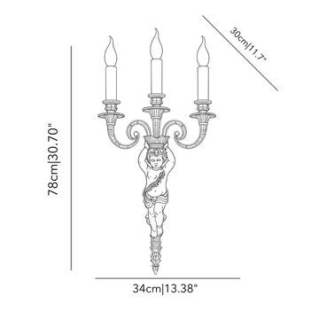 Mytho Cupido wall light by Il Bronzetto - view 2