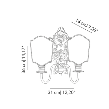 Palmira Nerea wall light by Il Bronzetto - view 2