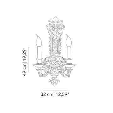 Palmira Gloria wall light by Il Bronzetto - view 2