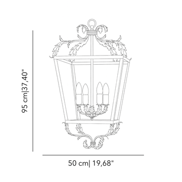 Castle Sforza square lantern by Il Bronzetto - view 2