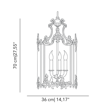 Palmira Laurum lantern by Il Bronzetto - view 3