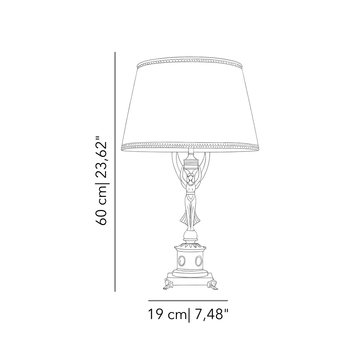 Mytho Vittoria table lamp by Il Bronzetto - view 2