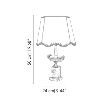 Arcadia Latina table lamp by Il Bronzetto - view 2