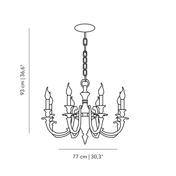 Palmira Gratia chandelier by Il Bronzetto - view 3