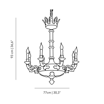 Castle Este chandelier by Il Bronzetto - view 3