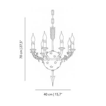 Castle Lunaria chandelier by Il Bronzetto - view 3