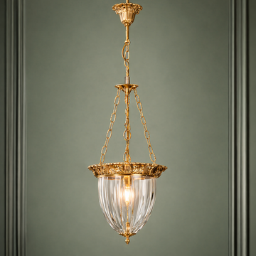 Palmira Gratia glass bell suspension by Il Bronzetto - view 3