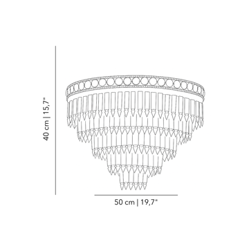 Reggia Filippo chandelier by Il Bronzetto - view 2