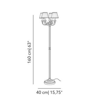 Reggia Cleopatra floor lamp by Il Bronzetto - view 2