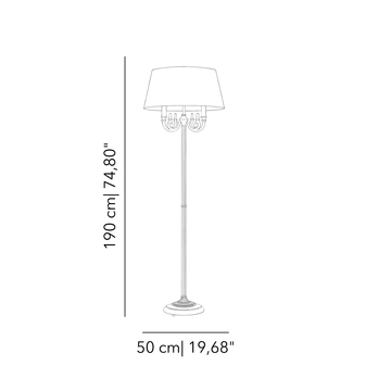 Reggia Elena floor lamp by Il Bronzetto - view 2