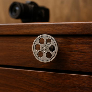 Frankenstein brass cinematographic film knob by Il Bronzetto - view 2