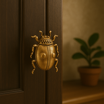 Fauna Scarlet – ladybug brass knob by Il Bronzetto - view 2