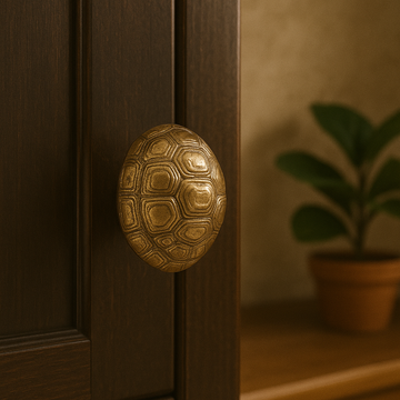 Fauna Chelonia – carapace brass knob by Il Bronzetto - view 2