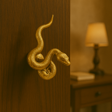Fauna Serapis – snake brass knob by Il Bronzetto - view 3