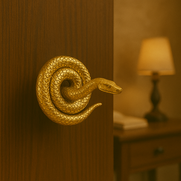 Fauna Lumen – snake brass knob by Il Bronzetto - view 2