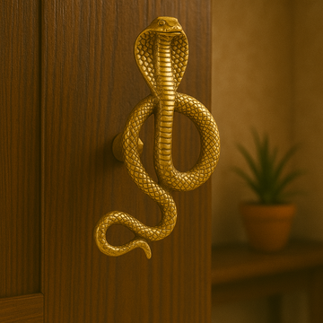 Fauna Naja – snake brass knob by Il Bronzetto - view 2
