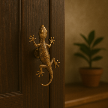 Fauna Tokay – gecko brass knob by Il Bronzetto - view 2