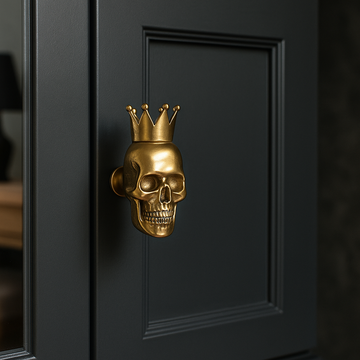Frankenstein Igor – skull brass knob by Il Bronzetto - view 2