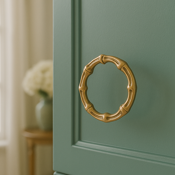 Bamboo Yangon - bamboo brass knob by Il Bronzetto - view 2