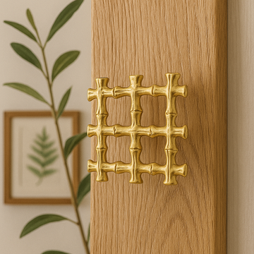 Bamboo Fukuoka – bamboo brass knob by Il Bronzetto - view 2