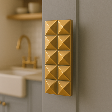 Geometria River North - brass knob by Il Bronzetto - view 4