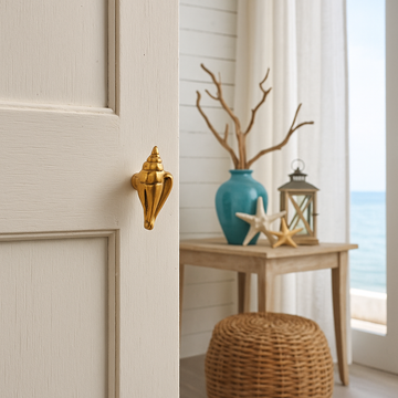 Oceano Tulip - seashell brass knob by Il Bronzetto - view 2