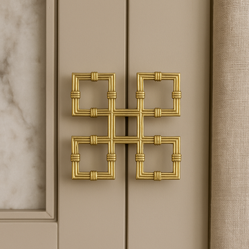 Geometria Miraflores - brass knob by Il Bronzetto - view 2