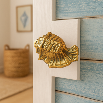 Oceano Rose Murex - seashell brass knob by Il Bronzetto - view 2