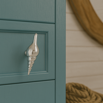 Oceano Auger - seashell brass knob by Il Bronzetto - view 2