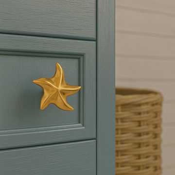 Oceano Lipari - starfish brass knob by Il Bronzetto - view 2