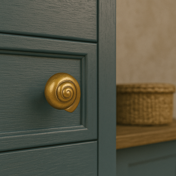 Oceano Nerita - seashell brass knob by Il Bronzetto - view 2