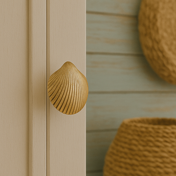 Oceano Fan - seashell brass knob by Il Bronzetto - view 2