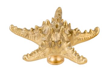 Oceano Ortigia - starfish brass knob by Il Bronzetto - view 3