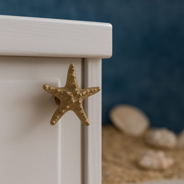 Oceano Alicudi - starfish brass knob by Il Bronzetto - view 3